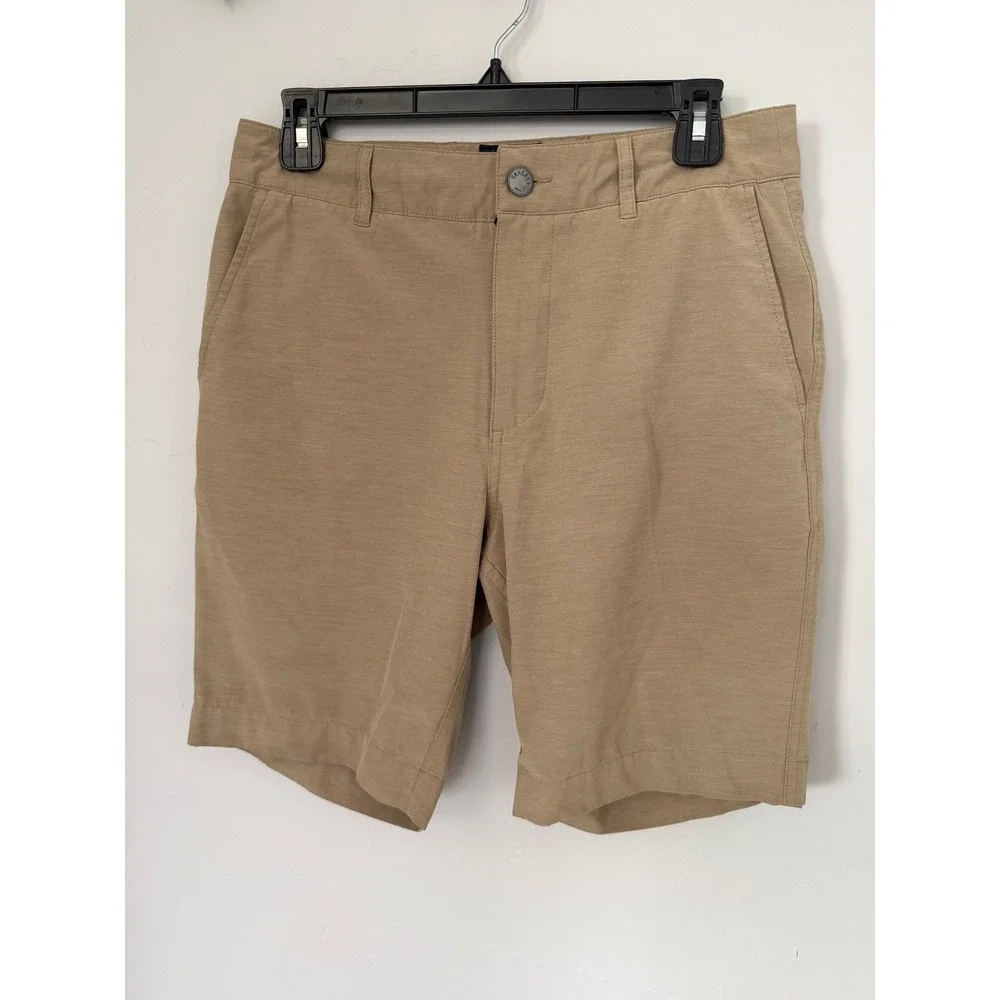 Faherty All Day Shorts Mens 29 Khaki Tan Hybrid Stretch‎ Board Shorts Chino 9 In